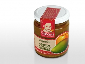 Mrs Rogers organic chutney packaging
