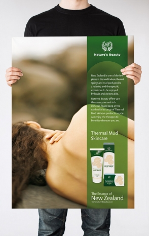 Nature’s Beauty Thermal Mud skincare poster